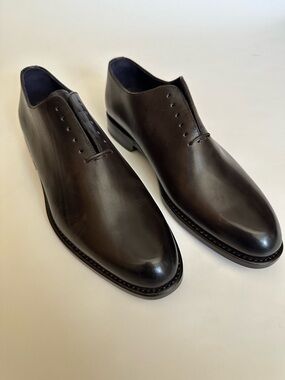 Isaia Men's Classic Leather Dress Shoes - Dark Brown 7.5US / 40.5EU